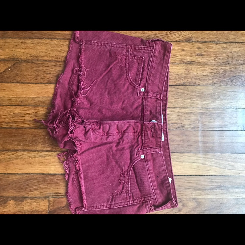 Low fringe shorts
